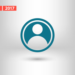 user icon, vector illustration. Flat design style