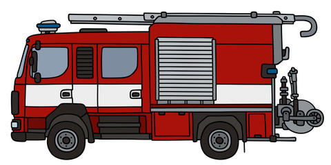 Hand drawing of a fire truck