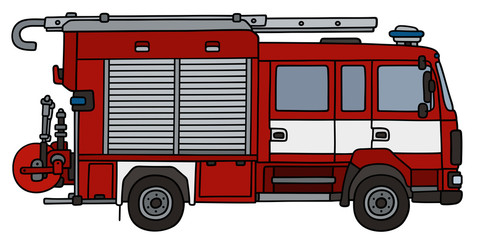 Hand drawing of a fire truck