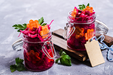 Homemade pickled vegetables