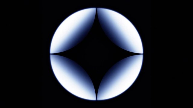 A loader - spinner animation: a diamond rotating and stopping; white-to blue gradient. Use: fake mock video buffering, simulate Android / iPhone apps, YouTube buffering / loading.
