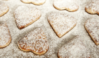 cœurs en beignets sucré