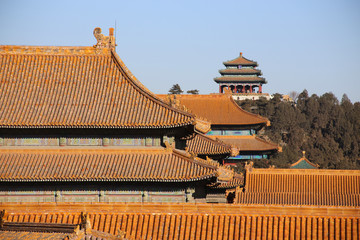 Pagode Dach in der Verbotenen Stadt Beijing Peking