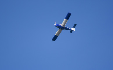 Aeroplane on sky background