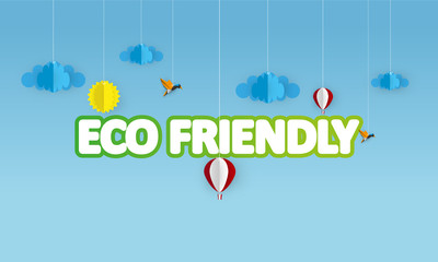 Creative Eco High Detailed Vector Design, Eco Friendly Lettering. Vector Eps 10.  Can be used logo, slogan.