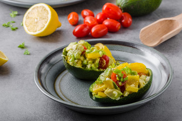 Stuffed avocado with vegetable