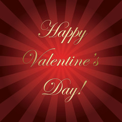 gold and red vector background - happy valentines day