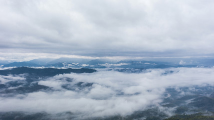 Fantastic mountain landscape with colorful cloud. Dramatic sky.