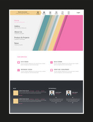 Website Design Template in Professional Vector Design, 