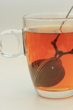 Making tea with infuser