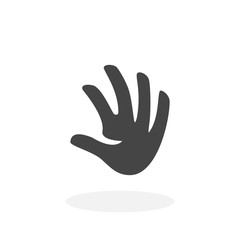 Fototapeta na wymiar Hand Icon. Vector logo on white background