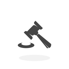 Judge gavel Icon. Vector logo on white background