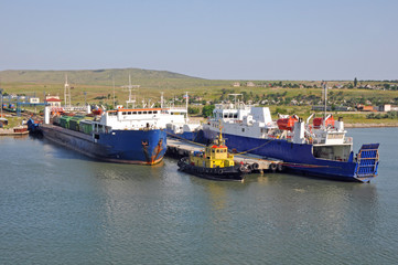 Ships in the Russian port 