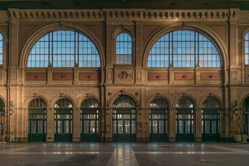 Entrance of the central train station in Zurich