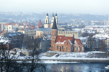 Obraz premium Kaunas City In Winter