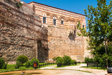 Palace of Constantine (Tekfur Sarayi), heritage of the Byzantine Empire in Constantinople. Now the city Istanbul, Turkey. View after restoration