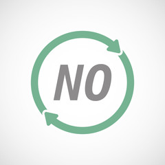 Isolated reuse sign with    the text NO