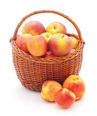Basket with red apples.