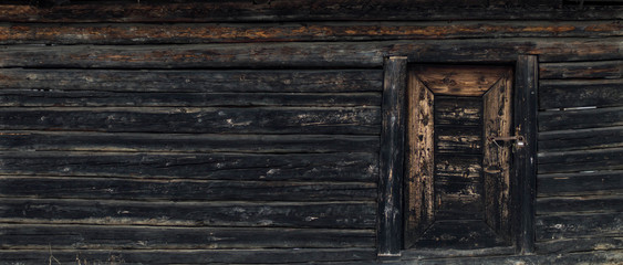 Door on an old wooden house