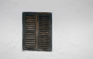 Shutter on a window on an old house
