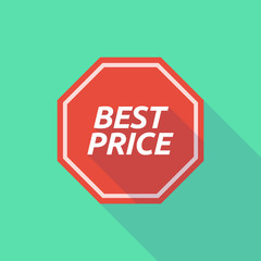 Long shadow stop signal with    the text BEST PRICE