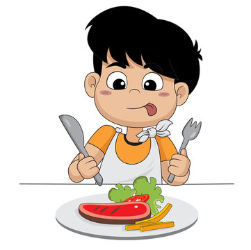 Cartoon Kids Eating Lunch Images – Browse 4,884 Stock Photos, Vectors, and  Video | Adobe Stock