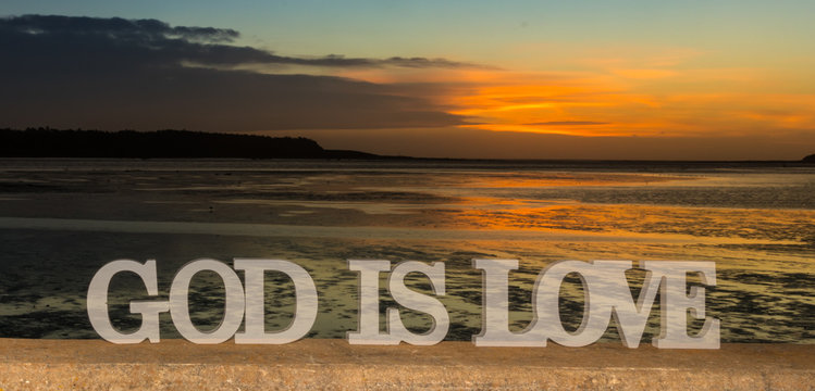 God Is Love Sunset River