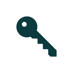 Key Icon in trendy flat style isolated on white background. Key