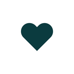 Heart Icon in trendy flat style isolated on white background. Lo