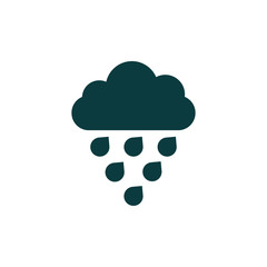 Rain Icon in trendy flat style isolated on white background. Clo
