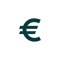 Euro Icon in trendy flat style isolated on white background. Eur - obrazy, fototapety, plakaty