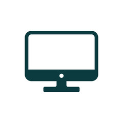 PC Icon in trendy flat style isolated on white background. Compu