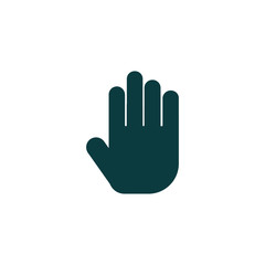 Stop hand Icon in trendy flat style isolated on white background