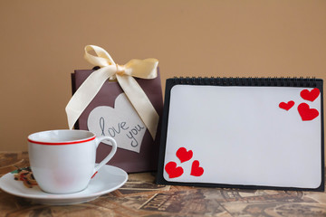 Valentines day card without inscription