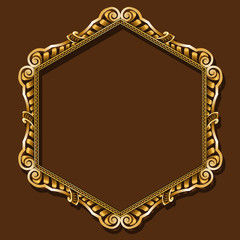 frame gold color with shadow