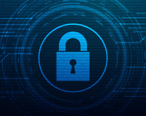 Vector Illustration of a Cyber Security Concept. Cyber Data Security Design.