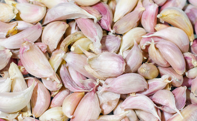Close up of garlic background,Fresh garlic