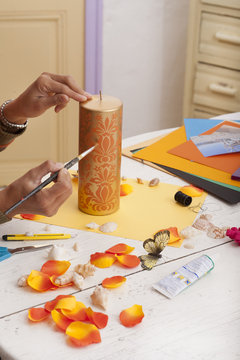 scrapbooking et d&eacute;coration de bougies