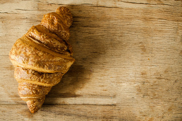 Fresh croissant close up