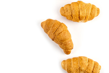 Fresh croissant close up
