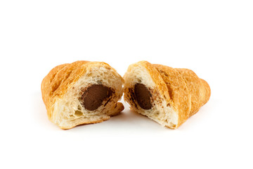 Fresh croissant close up