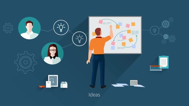 Business startup video animation footage