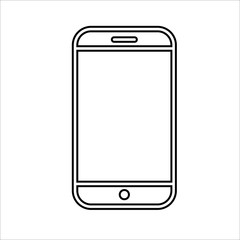 mobile phone icon on white background