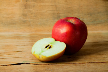 Ripe fresh apple close up