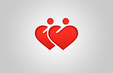 heart human family logo