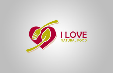 love natural food restaurant logo