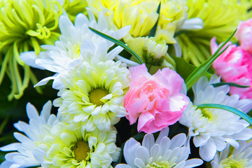 colorful wedding flower bouquet