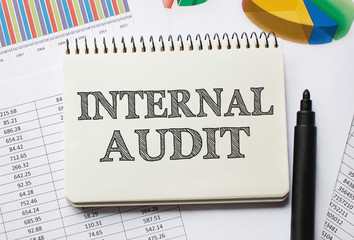 Notebook with Toolls and Notes about Internal Audit