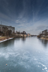 Winterzeit an der Fulda in Kassel