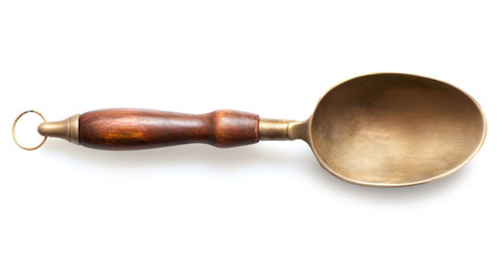 Wooden spoon isolated on white background